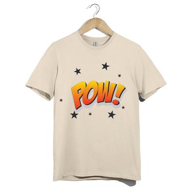 Pow Comic T-Shirt | Pop Art Superhero Cartoon Explosion Tee Retro Unisex Style
