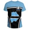 T-shirt Uomo Estiva con Stampa 3D Stile Africano con Motivo Stemma del Botswana Magliette Casual Girocollo Top Maniche Corte