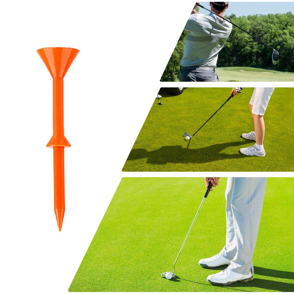 50pcs Golf Tees Plastic Cup Long 83mm Bulk Golf Cup Tee Durable Lightweight Portable Training Accessories Random Color Mixing