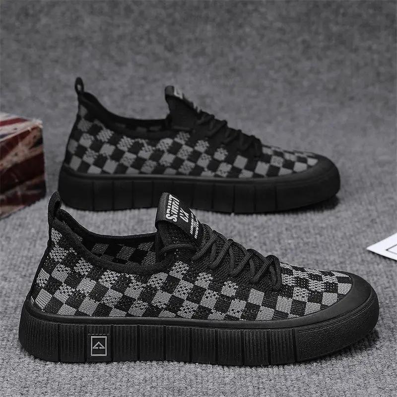 Fashion Summer Sneakers Man Breathable Mesh Vulcanize Shoes for Men Tennis Classic Original Social Deals Walking Common Designer Luxury
