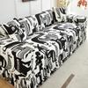 High Elastic Stretchable Easy Fit Universal Furniture Protector Printed Sofa Slipcover Couch Cover with Skirt Durable Washable