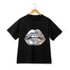 Metallic Lips T-shirt Print Casual Wear|Unisex Casual Trendy Wardrobe Staple Tee