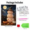 DIY Pearl Bead Art Canvas Witch Pumpkin Cat Pattern Frameless 3D Painting Kit for Bedroom Living Room Home Wall Decor Art