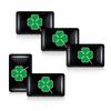 3D Epoxy Four Leaf Clover Badge Stickers Car Steering Wheel Dashboard Sticker For Alfa Romeo156 159 Giulietta Stelvio Gta Giulia pgi231