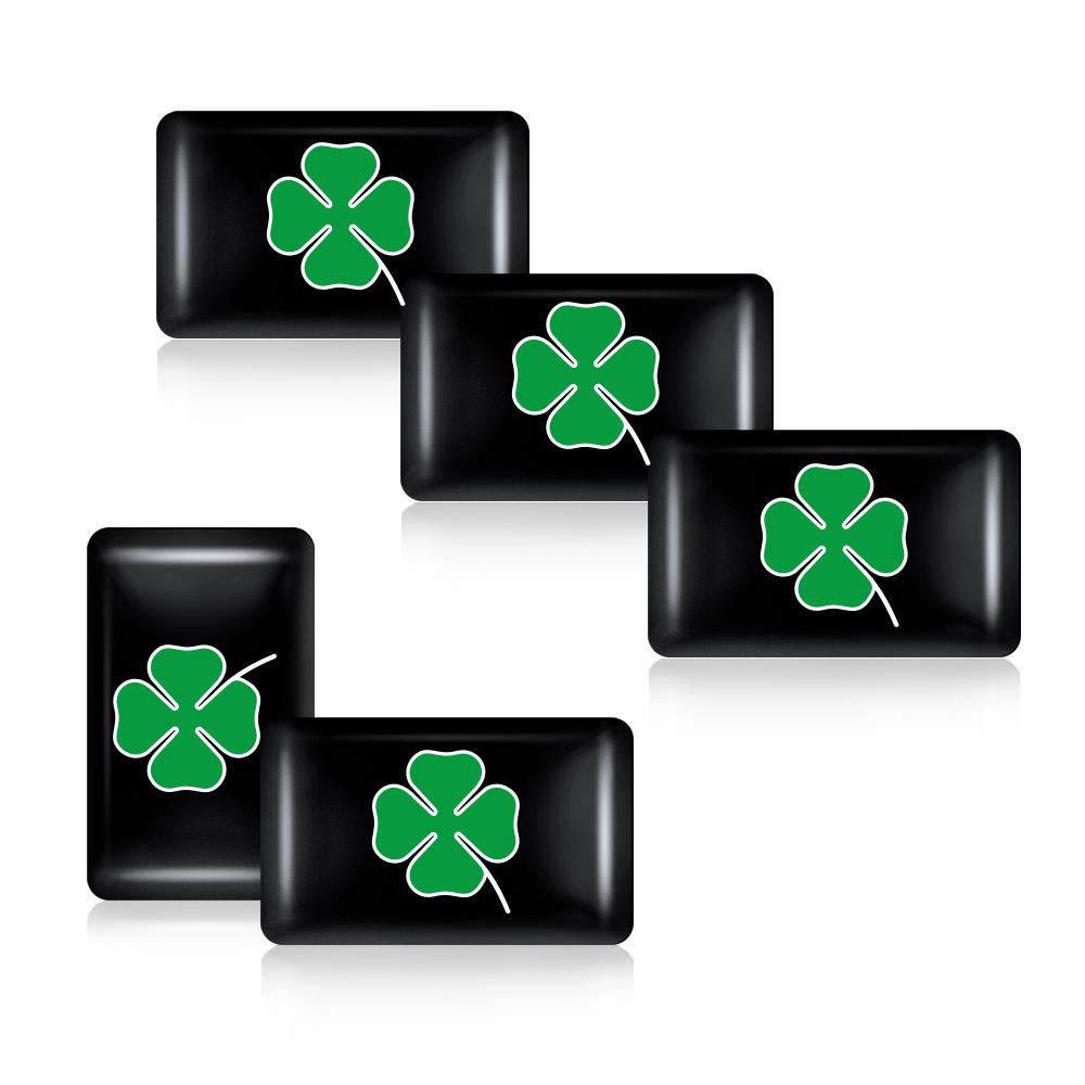 3D Epoxy Four Leaf Clover Badge Stickers Car Steering Wheel Dashboard Sticker For Alfa Romeo156 159 Giulietta Stelvio Gta Giulia pgi231