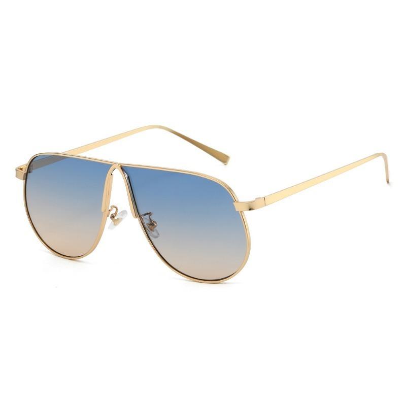 Fashion Oversized Sunglasses Men Women Pilot Sun Glasses Brand Designer Shades Metal Eyewear Unisex Sunnies