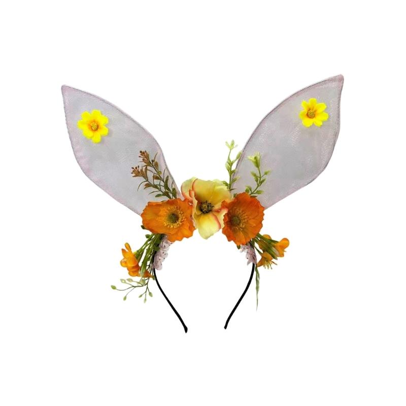 Soft Rabbit Ears Headwear With Mesh Detailing For Easter Celebrations Infants Children Adults Comfort Wear Headdress
