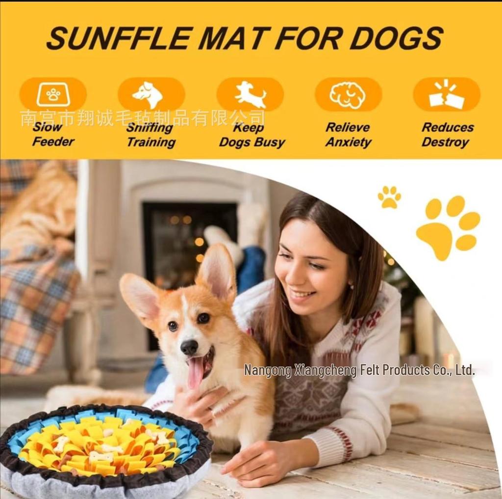 Anti-Choke Slow Feeder & Sniffing Mat for Pets – Stress Relief & Training Blanket