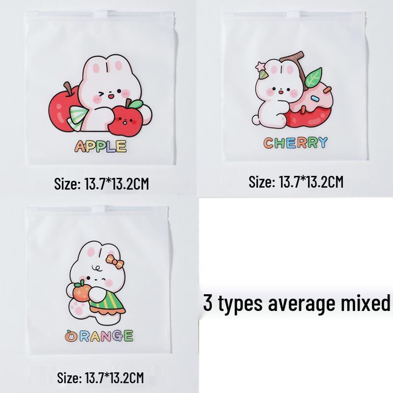 Christmas Animal Snacks Zipper Bag | Cute Cookies, Candy & Mask Storage for Girls