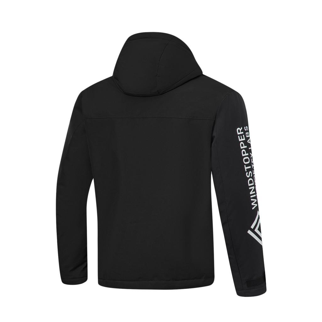 Li Ning Hot Pot Down Jacket Series Reflective Loose Short Down Jacket Men Jacket Black AYMT321-4