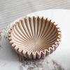 Nordic Style Grooved Ruffled Fruit Bowl Ornament - Creative Art Display for Model Room Decoration