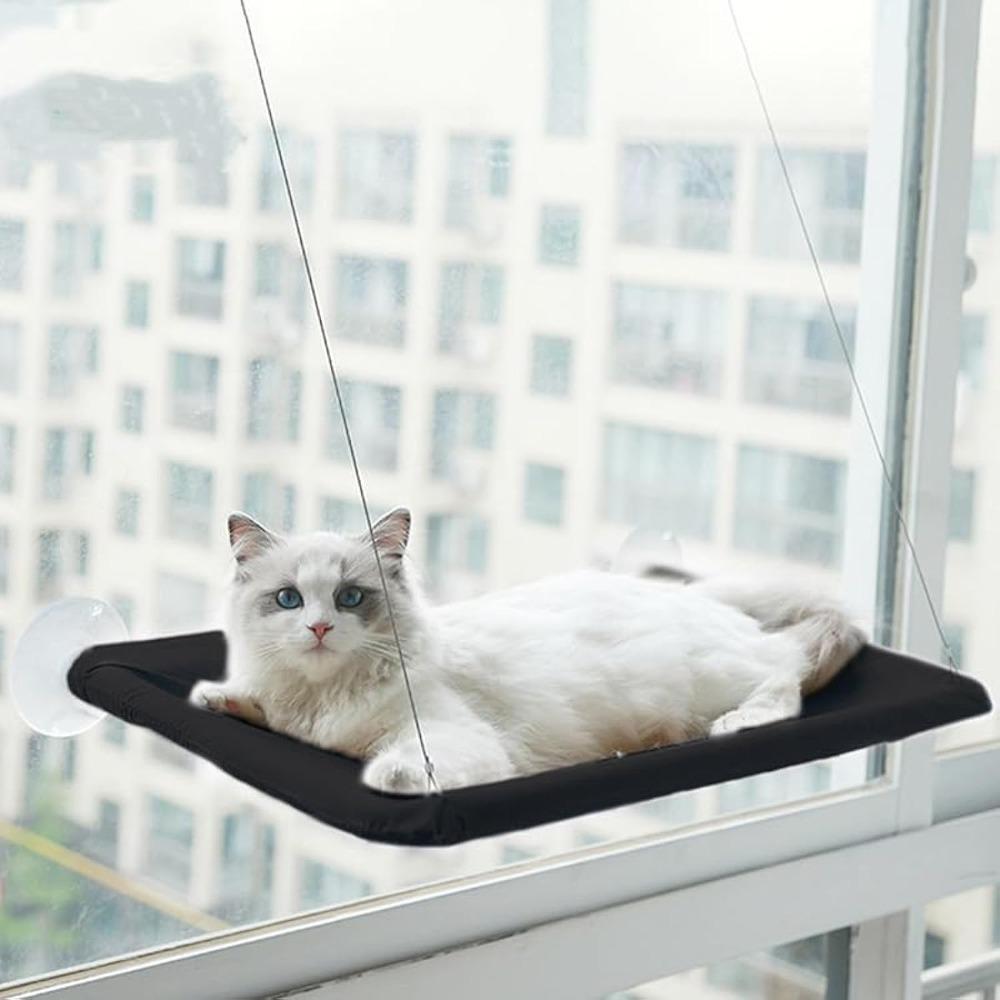 Ultra-Soft Cat Window Hammock Bed - Cozy Cloud-Like Perch for Feline Naptime - Securely Mounted, Perfect Space-Saving