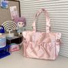 Folded Bow Pearlescent Shoulder Bag Ladies 2026 Summer Fresh and Sweet Large Capacity Casual Shoulder Tote Bag