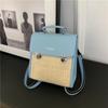 Women's Straw PU Backpack  Versatile Simple Crossbody Bags  Large Capacity  High Quality  New Summer Fashion
