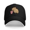 Glückliches Capybara Baseballkappe Golfhut schwarz Hut Unisex Luxus Golfbekleidung Unisex Damen