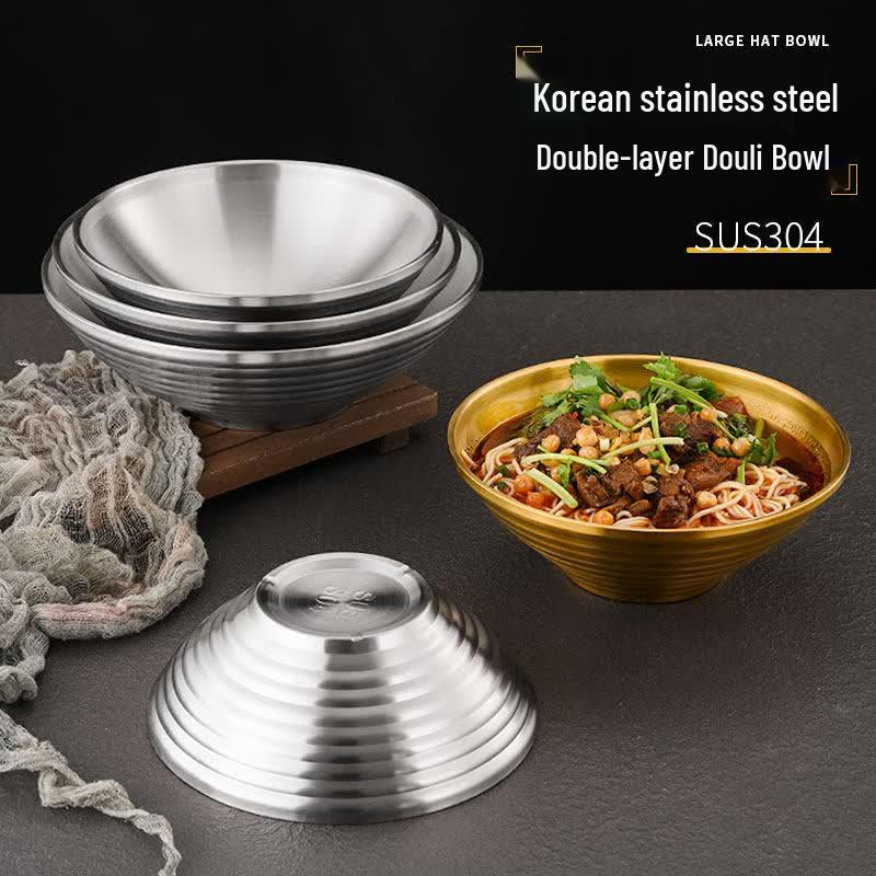 Qiwei 304 Stainless Steel Large Soup Noodle Bowl