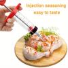 1PC BBQ Viande Seringue Marinade Injecteur De Qualité Alimentaire PP Acier Inoxydable Saveur Aiguille Porc Steak Viande Sauces Seringues Outils De Cuisine
