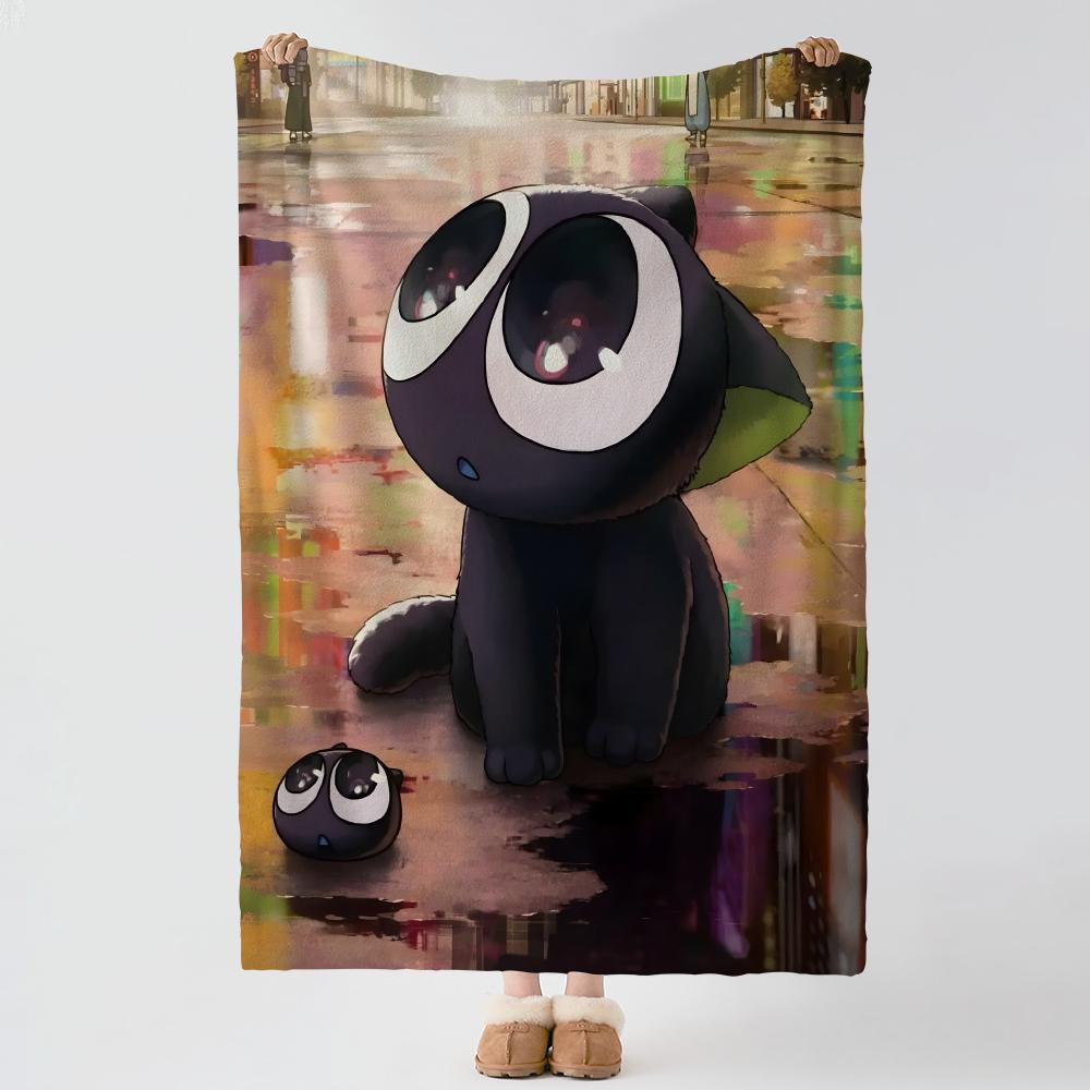 Anime L-Luo Xiaohei-i Throw Thick Comfort Flannel Quilt, Multi-scene Use Indoor Outdoor Daily Nap