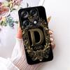 For Motorola Signature Royal Crown Initial Letter Phone Case For Motorola Signature XT2603-2 Black Silicon Soft Covers Bumpers