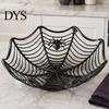 Plastic Party Favor Holders 3 Pcs Halloween Spider Web Baskets, Cobweb Fruit Holder, Trick or Small Event Serving Dishes Treat Candy Bowl for Favors,