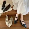 2025 Spring New Round Head with Soft Sole Doudou Pregnant Women Open Spring Short Thick Heel Commuting Work Women's Single Shoes