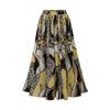 Bohém hippi nyári szoknya Alkalmi kabrió napruha szoknya, magas derékú térd alatti szoknya Női A vonal hosszú szoknya Rugalmas derék szoknya