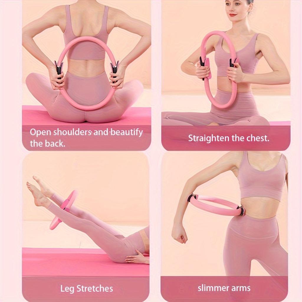 1pc Universal Pilates Body-Building Loop, 36.68cm Multifunctional Yoga Resistance Ring, Durable Fiberglass, Purple, Ideal for Back Opener Exercises