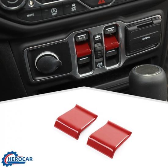 Center Console Window Lift Switch Adjusta  Button Cover Trim For Jeep Gladiator