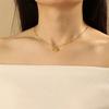 Vintage Devil's Eye Necklace Copper Gold Plated Eyeball Neck Chain Demon Eye Necklace  Party Favors