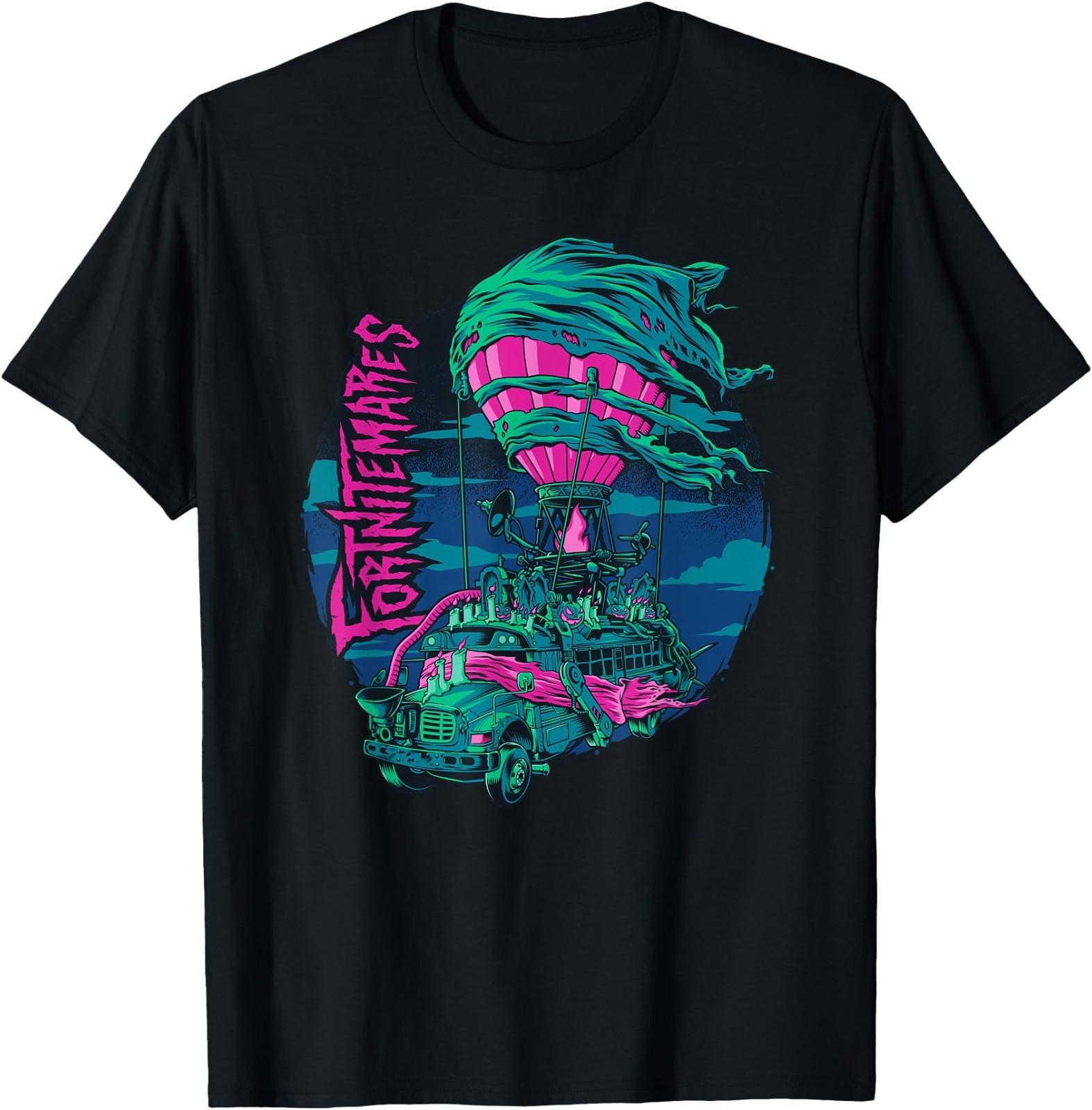 Fortnite Halloween Fortnitemares Haunted Battle Bus T-Shirt XL