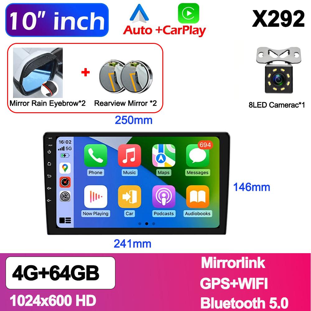 7/9/10 Inch Universal Android 13 Car Radio 64G Autoradio Android 2 Din Car Radio GPS BT Central Multimedia Smart Car Systems