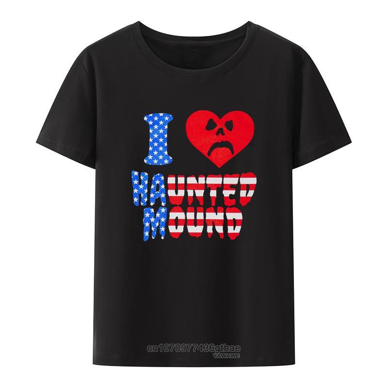 Sematary I Love Haunted Mound Popular Trend Heart Shape T Shirt Unisex Women Short Sleeve Graphic Tees Halloween Casual Shirt Tops