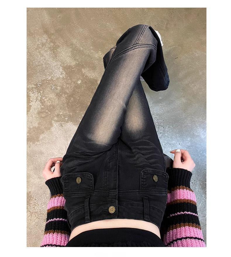 Women's High Waist Micro Flare Stretch Jeans - Slimming Petite Spring Style