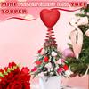New 5 Inch Valentines Day Decorations Glitter Mini Heart Tree Topper Coil Spring Reusable Holiday Ornament Home Decoration