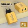 1 USB Mobile Charger 2 Type-C Intelligent Charging Head Portable Multi Port Adapter