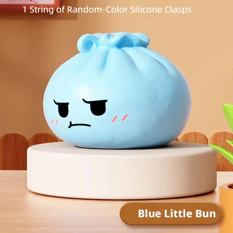 Cute Cartoon Steamed Bun Shaped Soft Bubble Finger Toy Stress Reliever Mini Steamed Bun Squishy Toy
