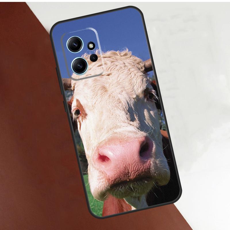 Funny Cow Face Case For Xiaomi Redmi Note 14 10 11 12 13 15 Pro Plus Cover For Redmi 15 14C 10C 12C 13C 15C