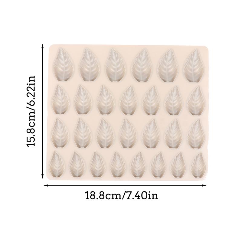 1 stk 28-hulrom Mini Bladform Silikonform DIY Kakedekorering Gummigodteri Form Silikon Sjokoladeform Bakeverktøy
