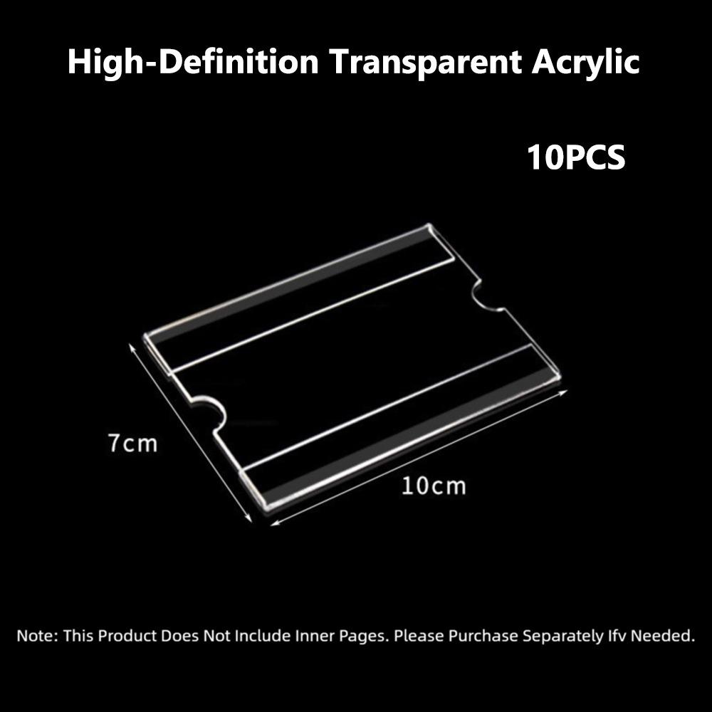 10PCS/Set New Acrylic Price Tag Holder Transparent Self Adhesive Label Sign Shelf Label Display Stand Office Use