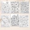 1pc,Flower Coloring Book,Teenagers Coloring Book,25 Different Patterns,100gsm Thick Paper,Stress Relief,Birthday Gift