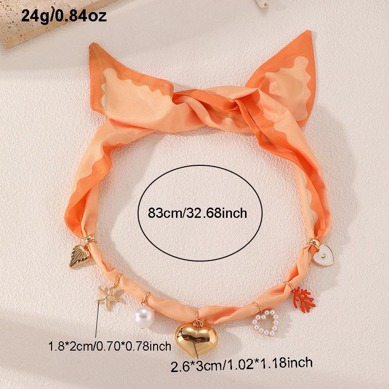 Colorful Heart Flower Necklace For Women With Minimalist Design Perfect