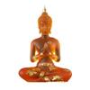 Gjennomsiktig sittende Buddha-statue Zen-gest Thai Buddha-harpiksfigur Skulptur Hjemmekontor Feng Shui dekorasjon Ornament
