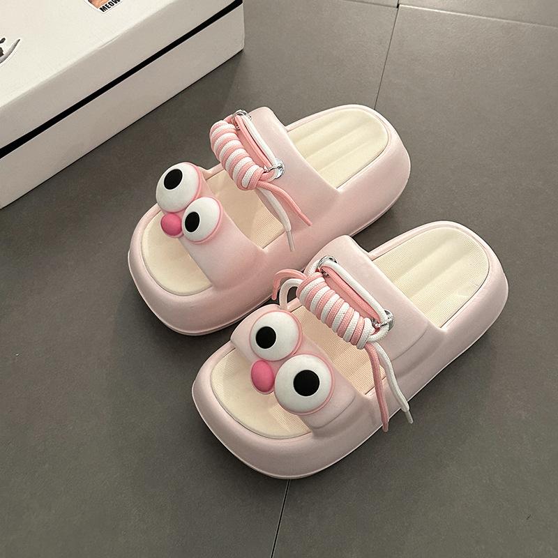 Fun Clown Fish Slippers Ladies Summer Cartoon Decoration One Word Sandals Go Out Versatile Casual