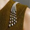 Temperament Luxus Funkelnde Strasssteine Quaste Brosche Lange Schulternadel für Damen Herren Elegant Trendy Anzug Accessoire Schmuck