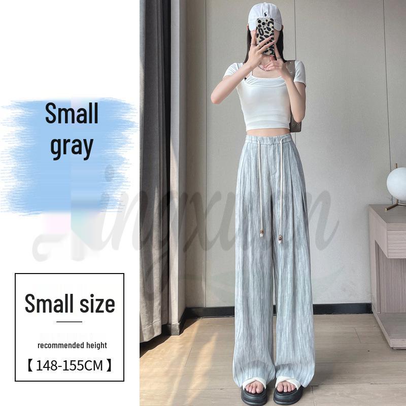 2026 New Tie-Dye Cotton Linen High-Waisted Wide-Leg Sun Protection Floor-Length Pants Large