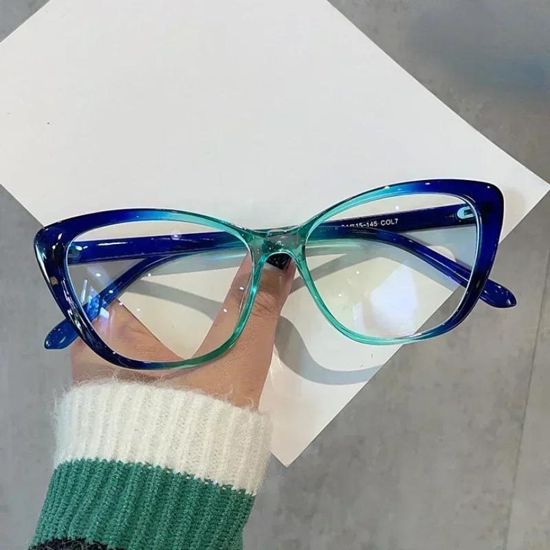 2026 Stylish Cat Eye Myopia Glasses for Women Men Fashion Ins Style Minus Diopter Glasses Unisex Vintage Clear Lens Eyeglasses