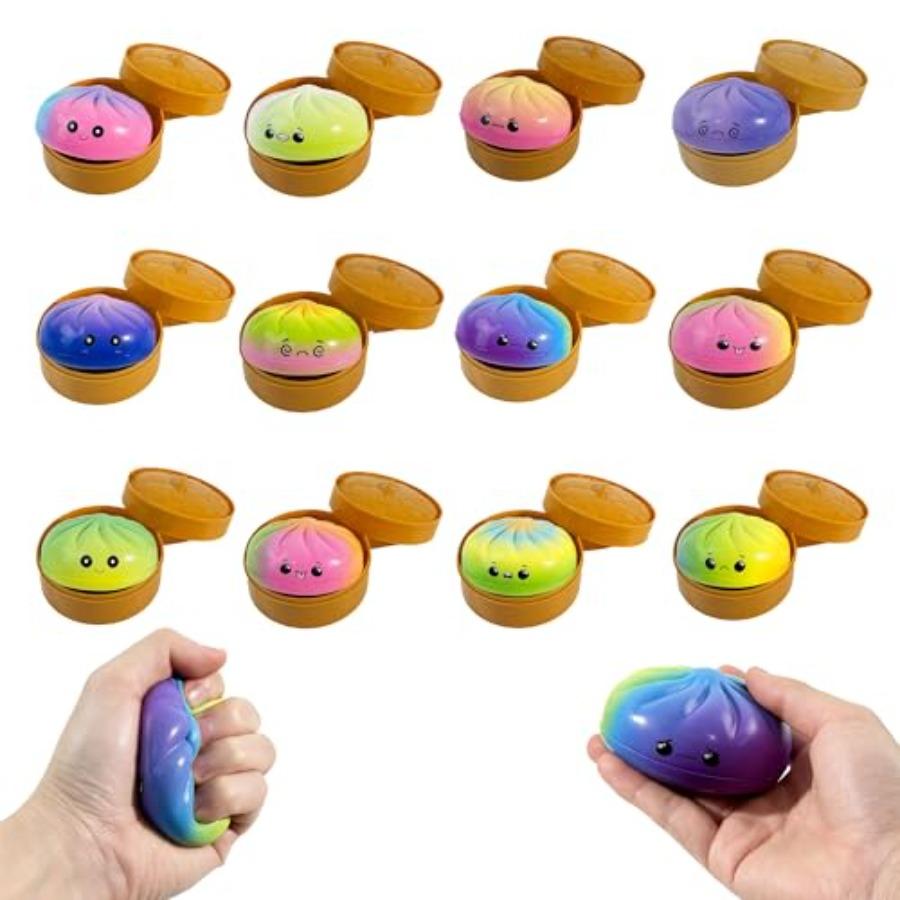 Dumpling Squishy Blind Box, Slow Rising Bao Bun Squeeze Toy, Kawaii Sensory Fidget Stress Relief Toy For Adults, Surpri