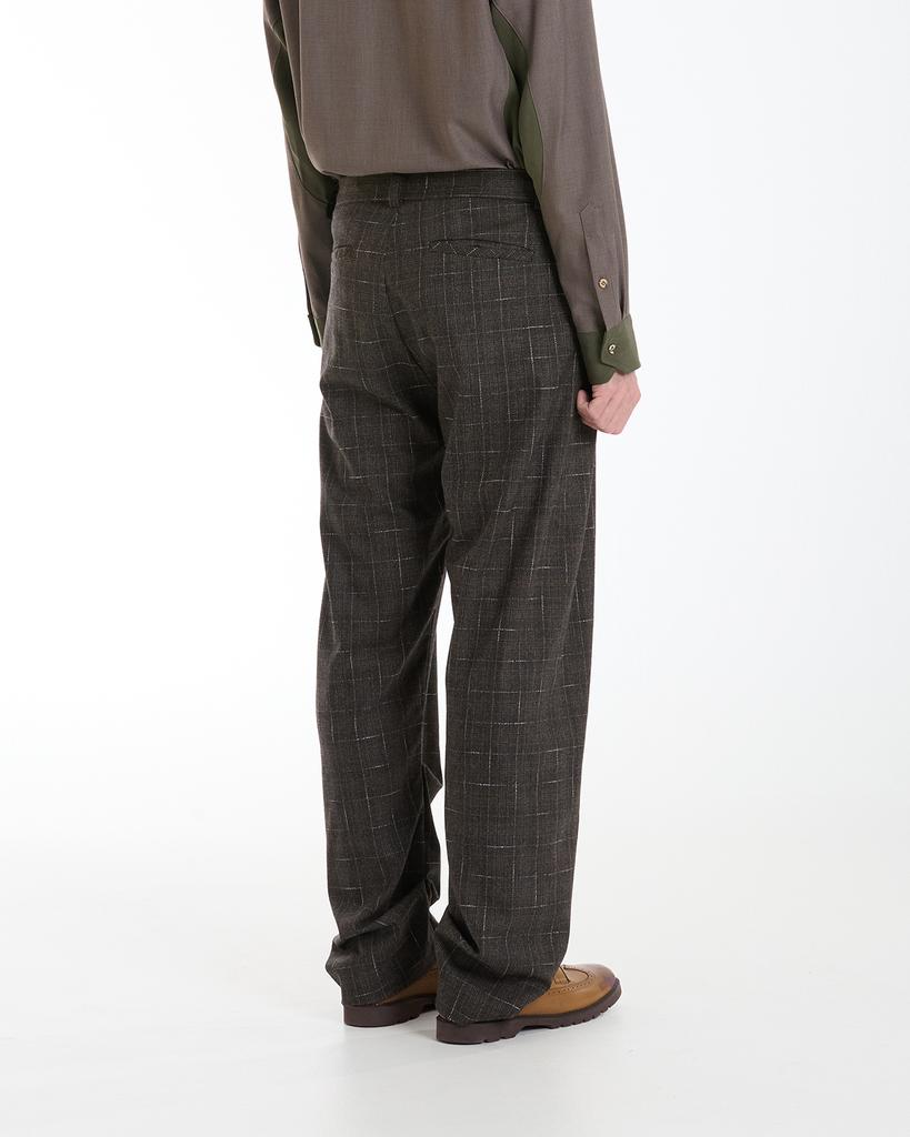 WHYSOCEREALZ Hippies Pleated Trousers (Saul Brown)