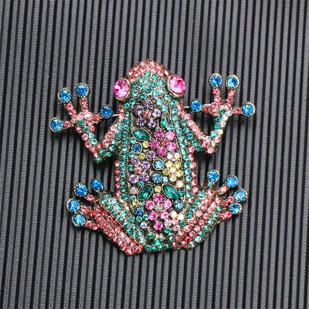 

SKEDS Luxury Women Crystal Brooches Large Size Animal Pin for Clothes Sweater Coat Elegant Lady Jewelry Accessories Good Gift