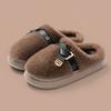 Cotton slippers home slippers autumn and winter ethnic style velvet cotton mop thickened cotton shoes warm non-slip wool slippers